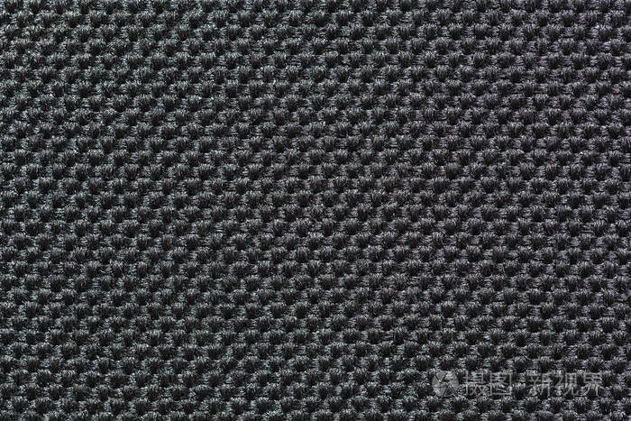 黑色合成纤维粗糙织物的纹理之美